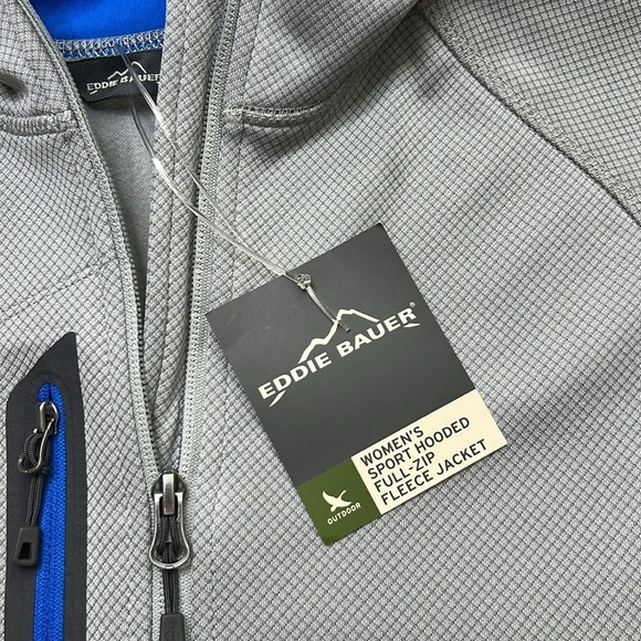 EDDIE BAUER EB245 WOMEN’S SPORT HOODED FULL ZIP FLEECE JACKET NWT SZ L - Picture 6 of 9
